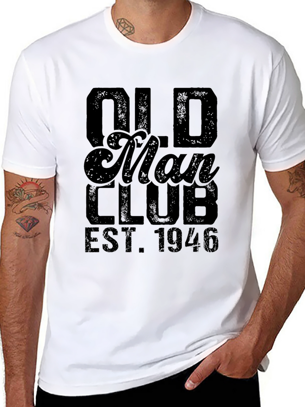 Old Man Club EST. 1946 Black Graphic Tee