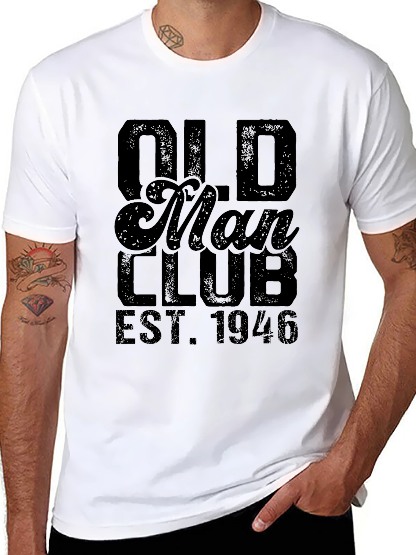 Old Man Club EST. 1946 Black Graphic Tee