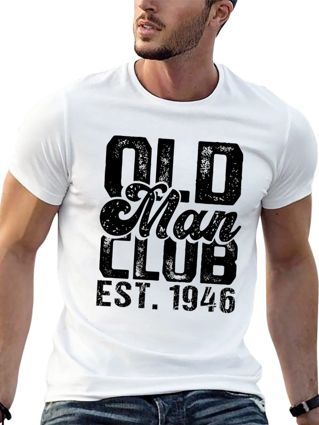 Old Man Club EST. 1946 Black Graphic Tee