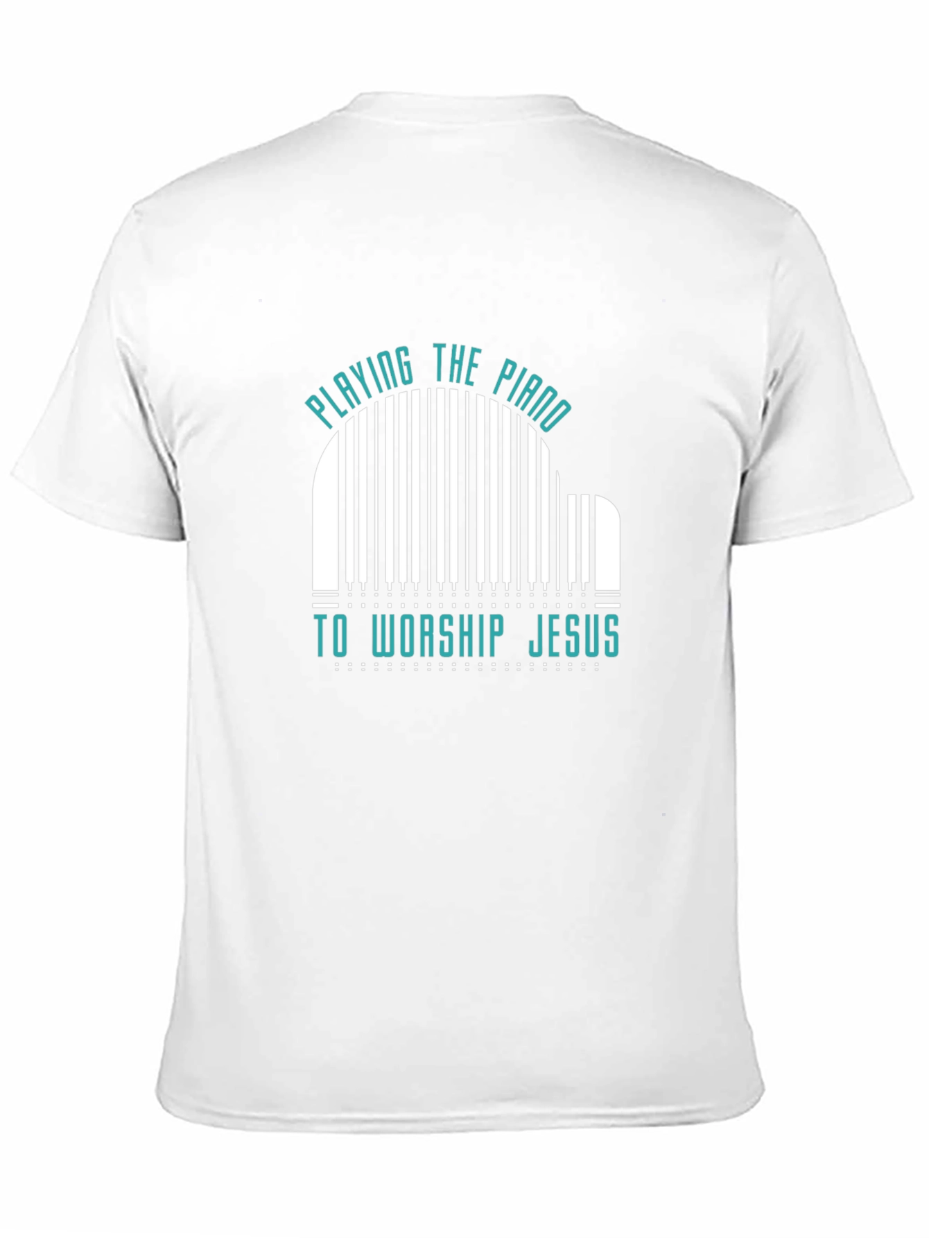 Piano Worship Graphic Tee - Black Cotton T-Shirt