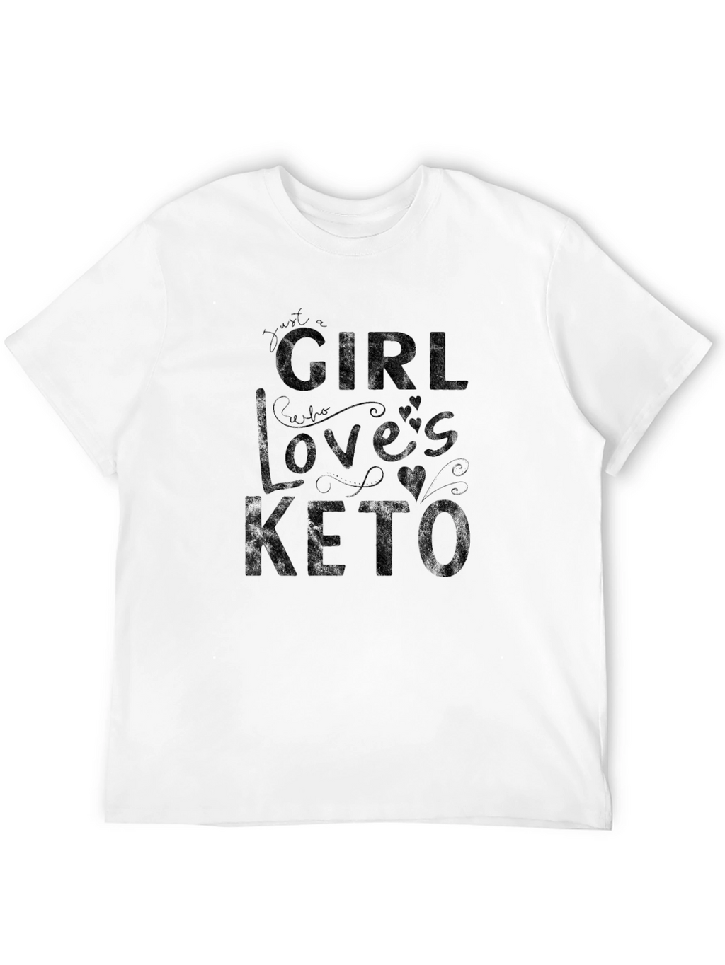 Just a Girl Who Loves Keto - Black T-Shirt