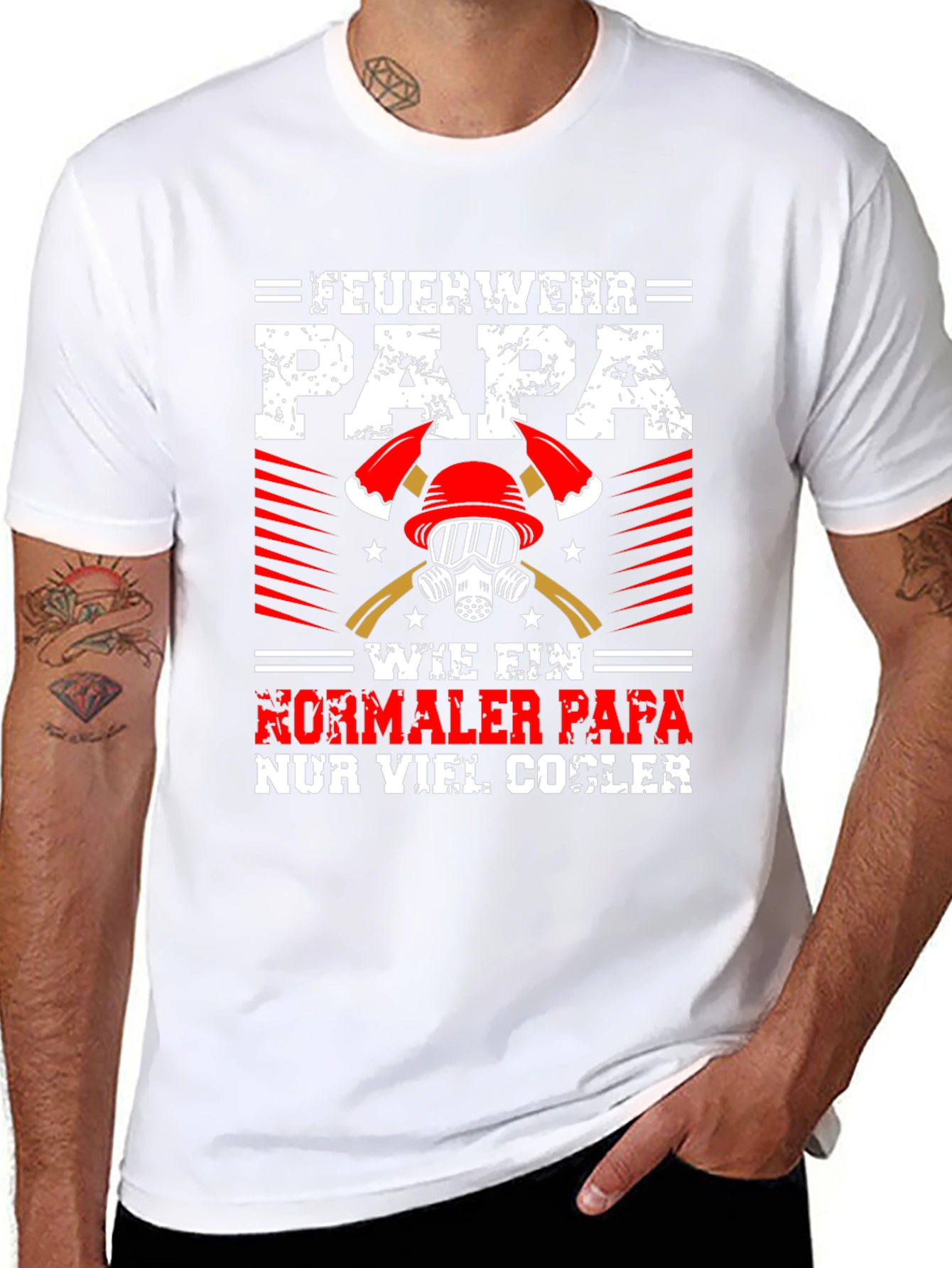 Firefighter Dad Graphic Tee - Cool Papa Shirt