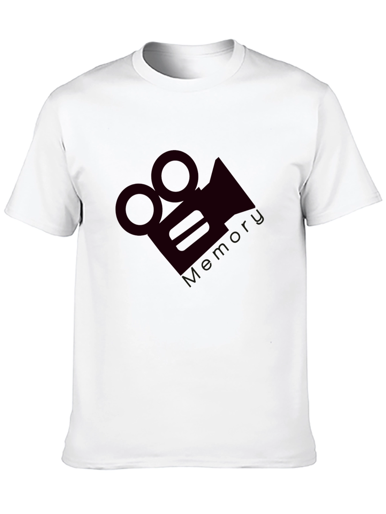 Mens Black Graphic Tee - Vintage Camera Design