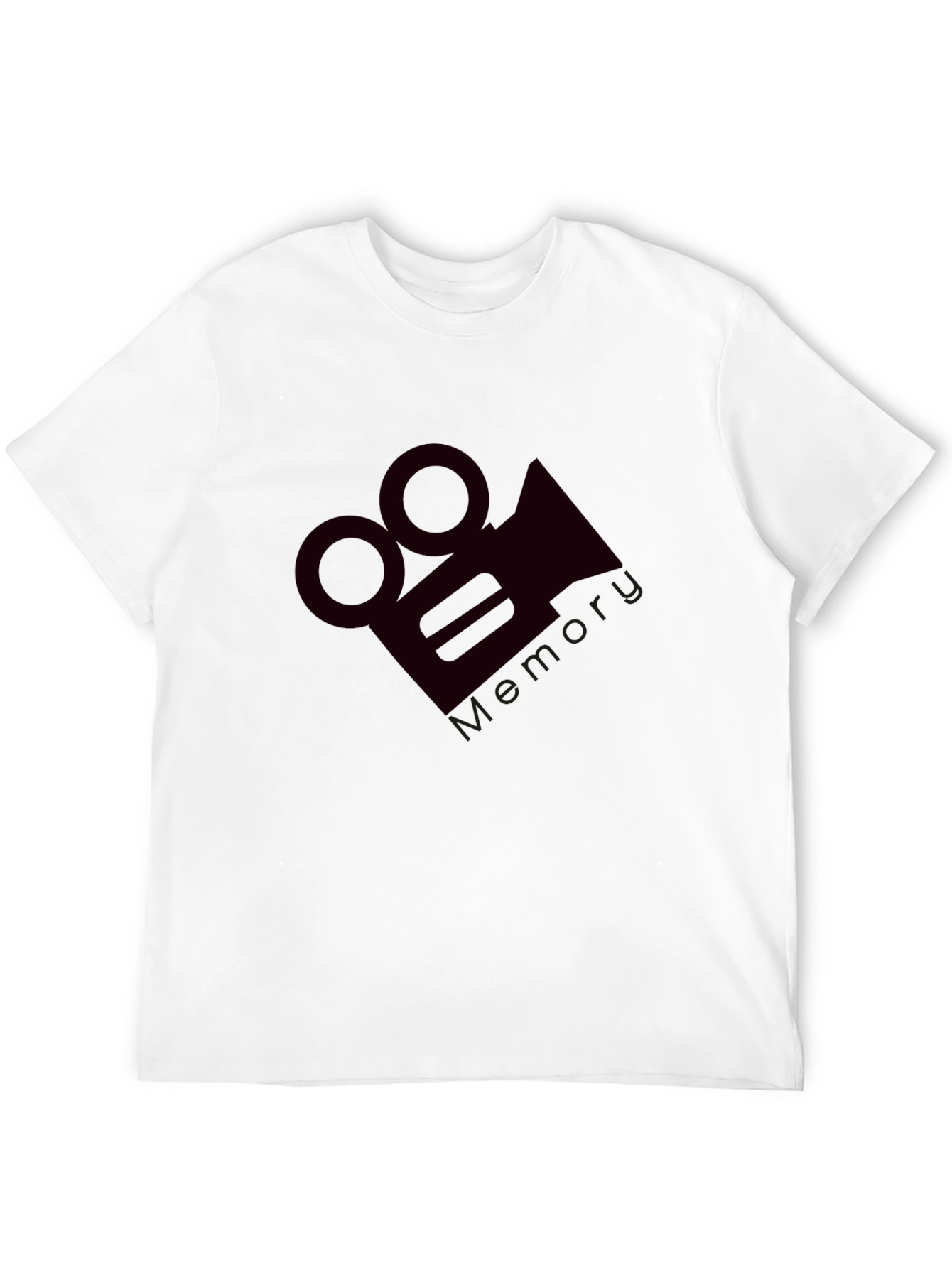 Mens Black Graphic Tee - Vintage Camera Design