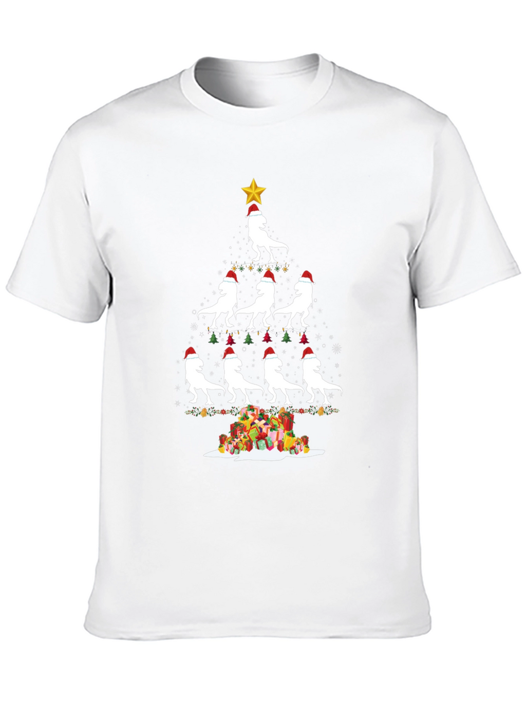 Festive Dino Christmas Tree T-Shirt