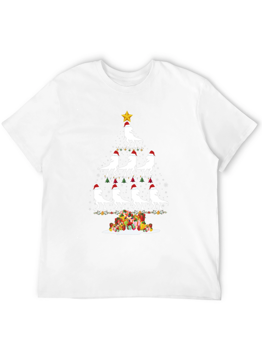 Festive Dino Christmas Tree T-Shirt