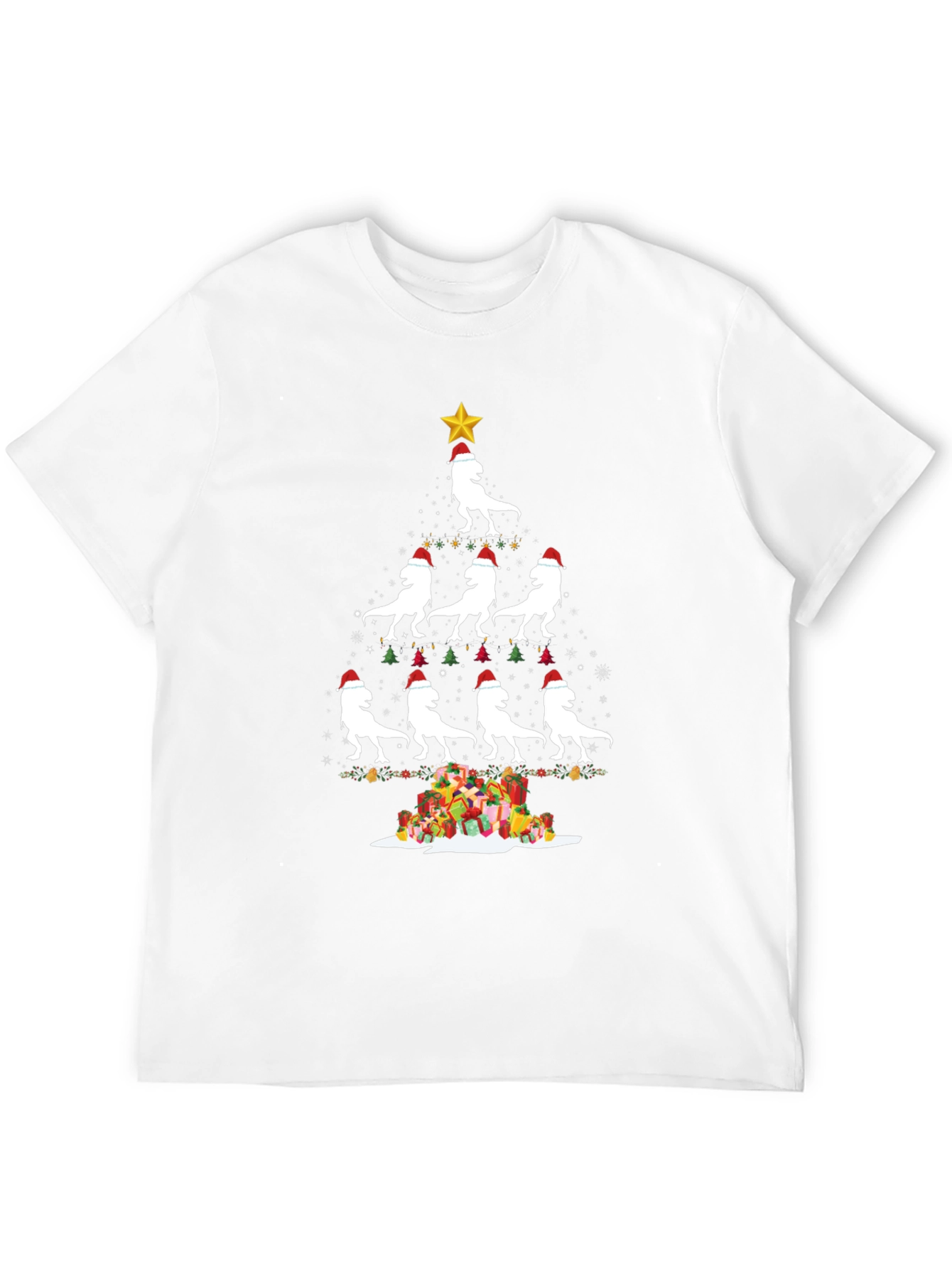 Festive Dino Christmas Tree T-Shirt