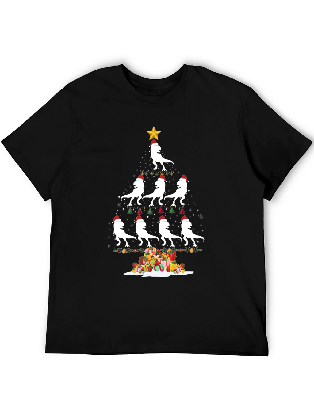 Festive Dino Christmas Tree T-Shirt