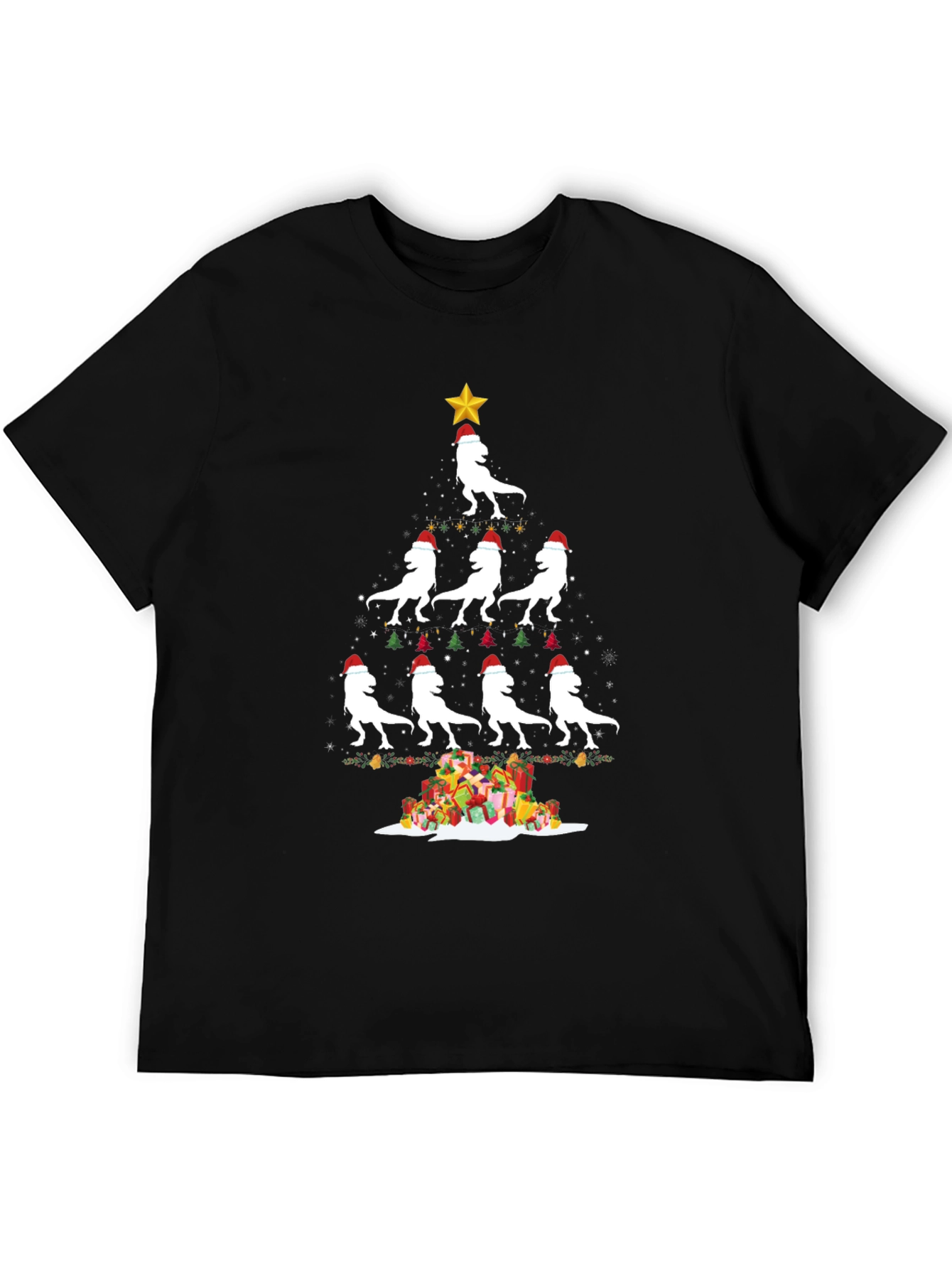 Festive Dino Christmas Tree T-Shirt