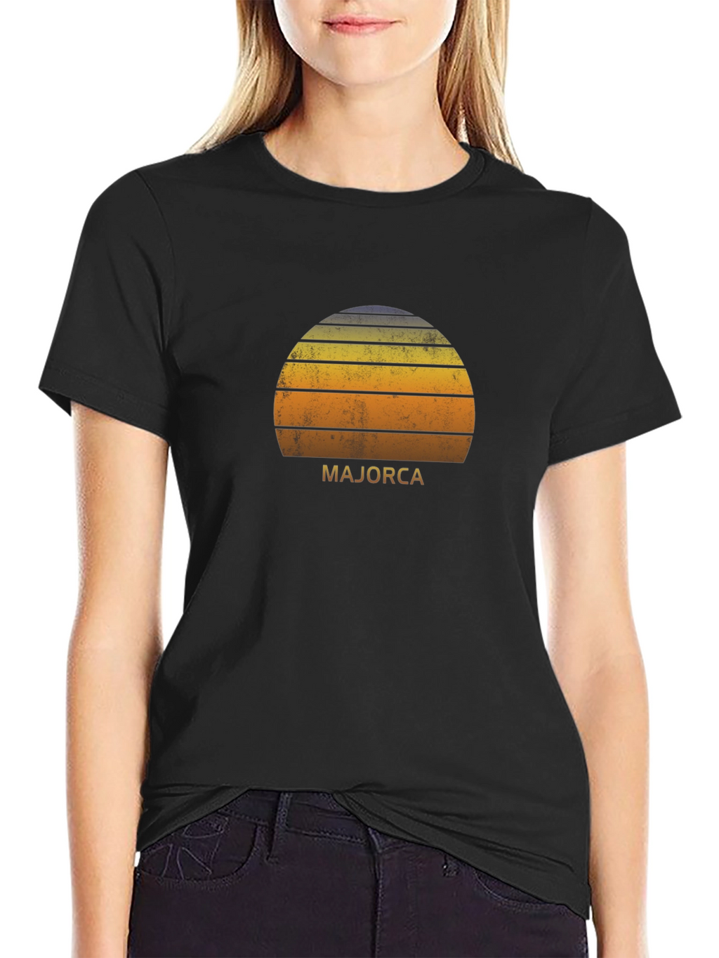 Majorca Sunset Graphic Tee - Retro Island Vibe