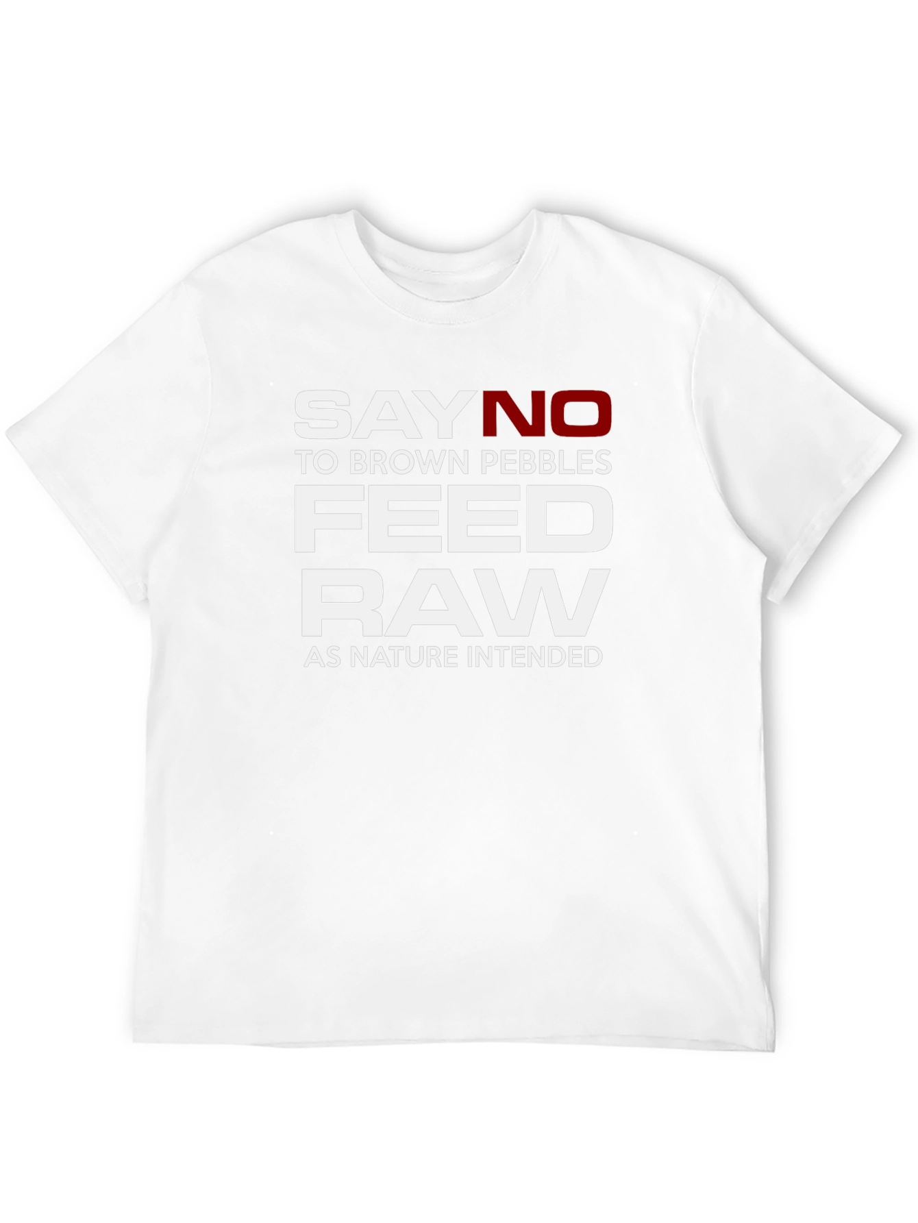 Say No Brown Pebbles Feed Raw Black T-Shirt