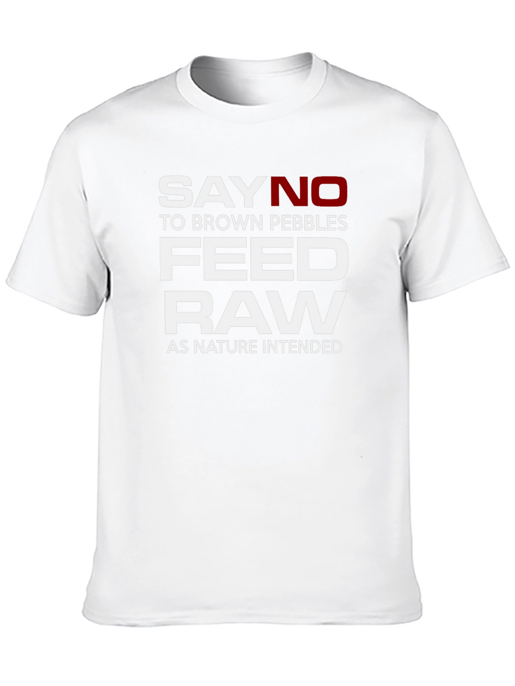 Say No Brown Pebbles Feed Raw Black T-Shirt