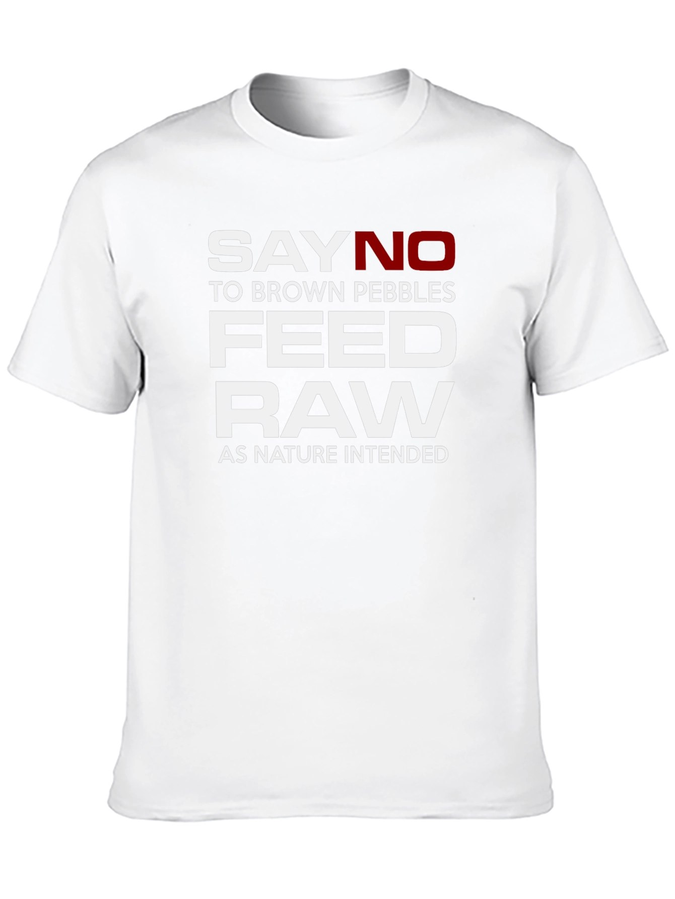 Say No Brown Pebbles Feed Raw Black T-Shirt