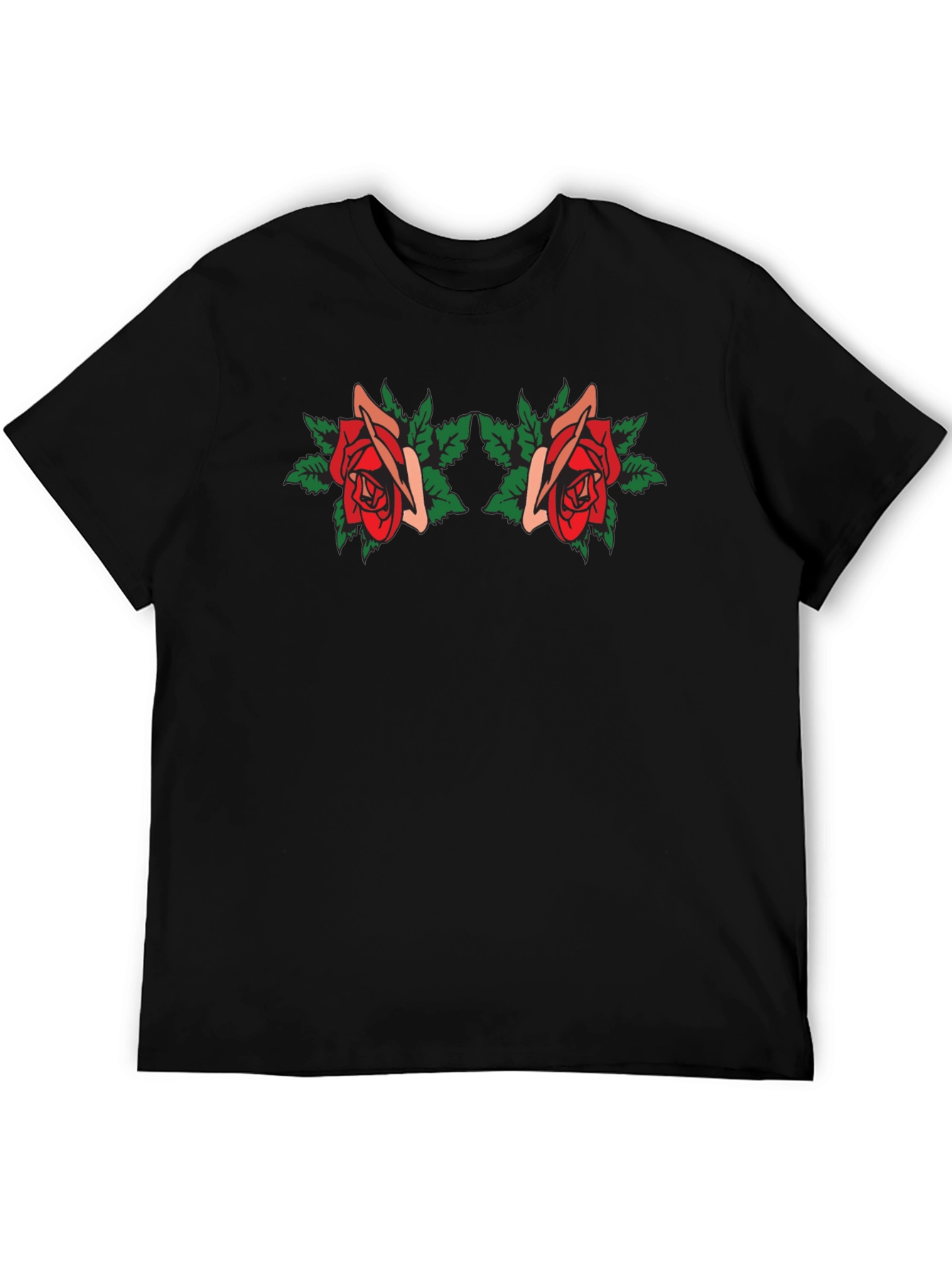 Rose Graphic Tee - Black T-Shirt