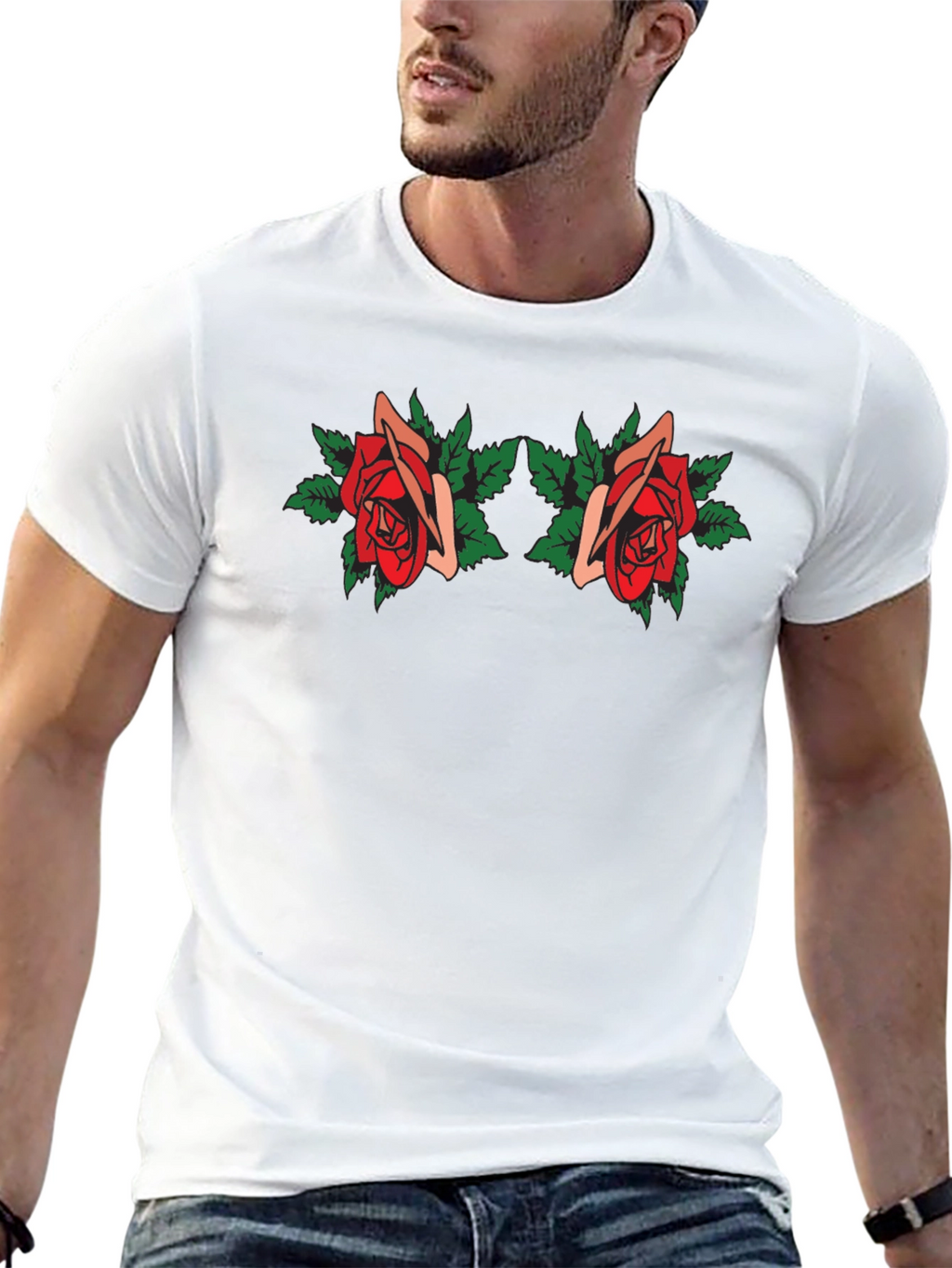 Rose Graphic Tee - Black T-Shirt