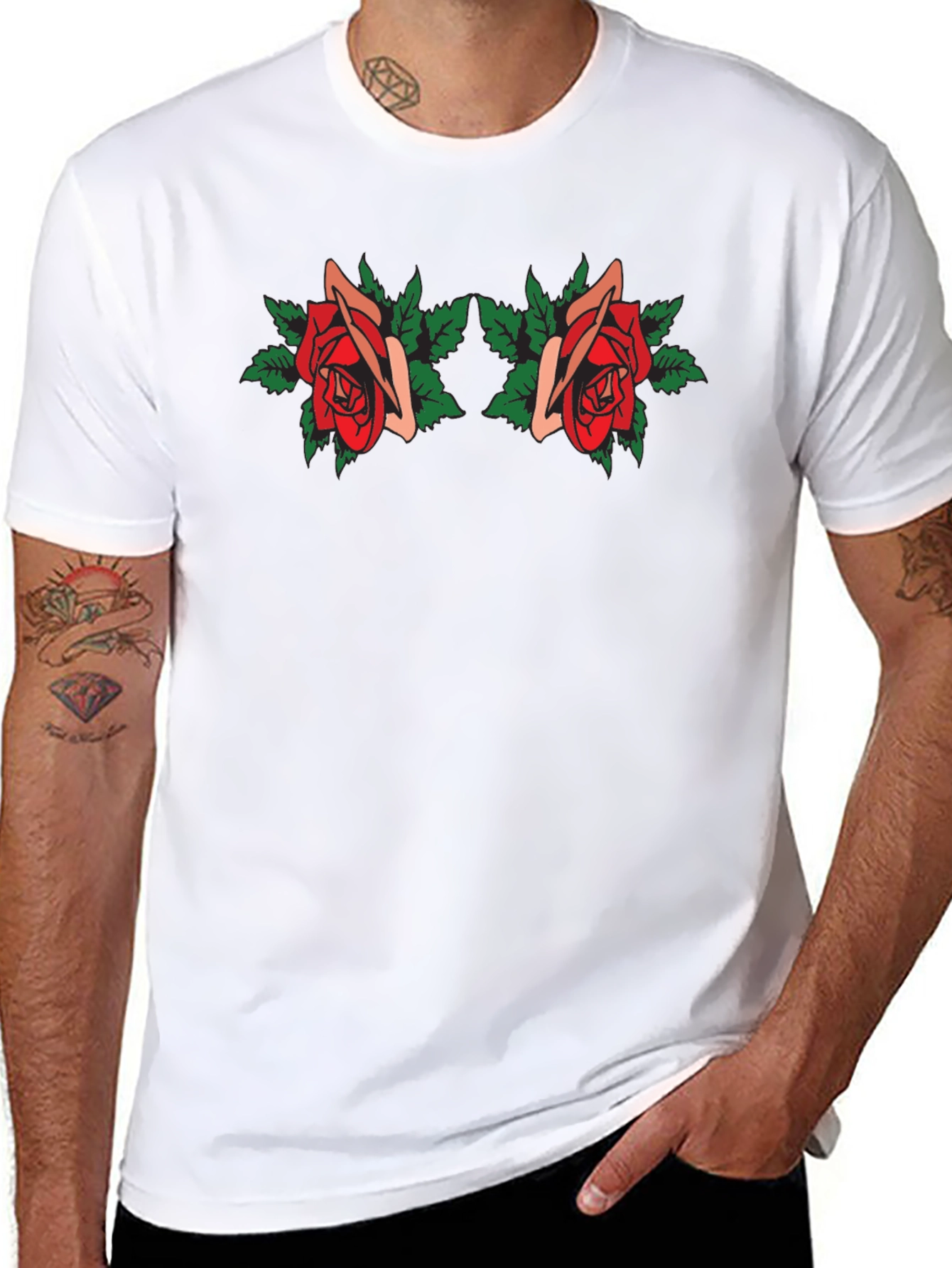 Rose Graphic Tee - Black T-Shirt