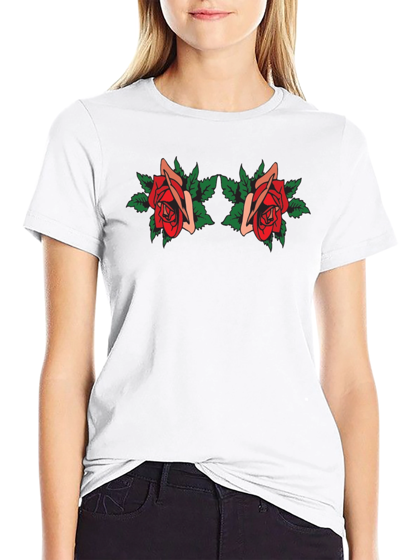 Rose Graphic Tee - Black T-Shirt