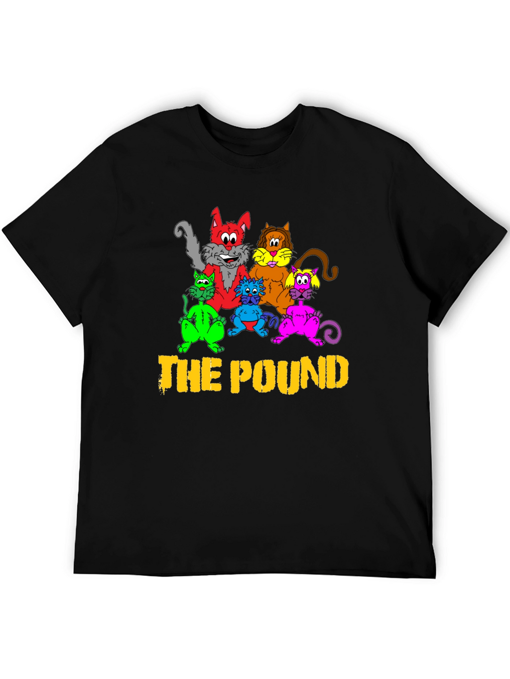 The Pound Cats Graphic T-Shirt - Black