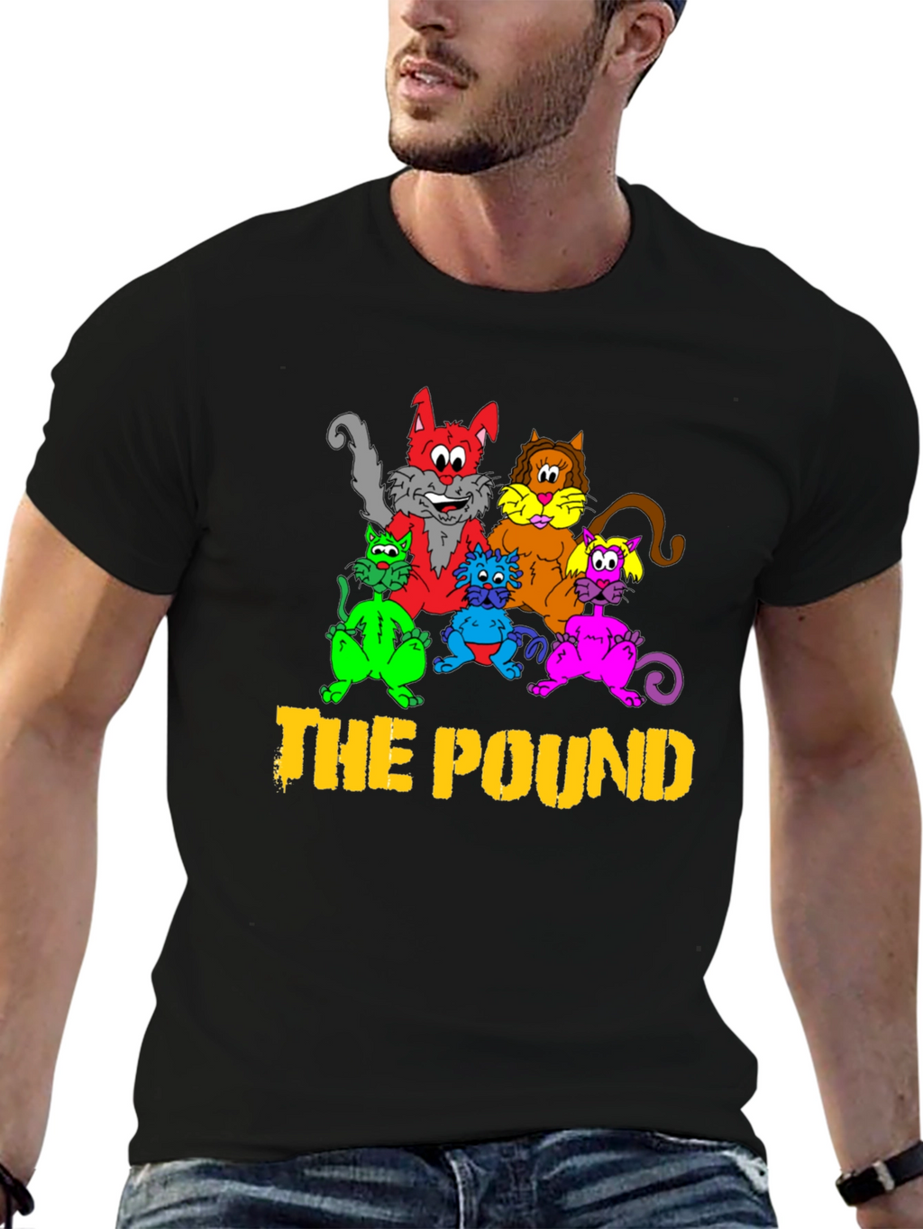 The Pound Cats Graphic T-Shirt - Black
