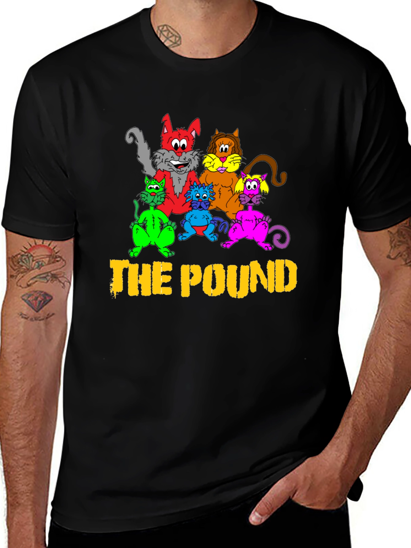 The Pound Cats Graphic T-Shirt - Black