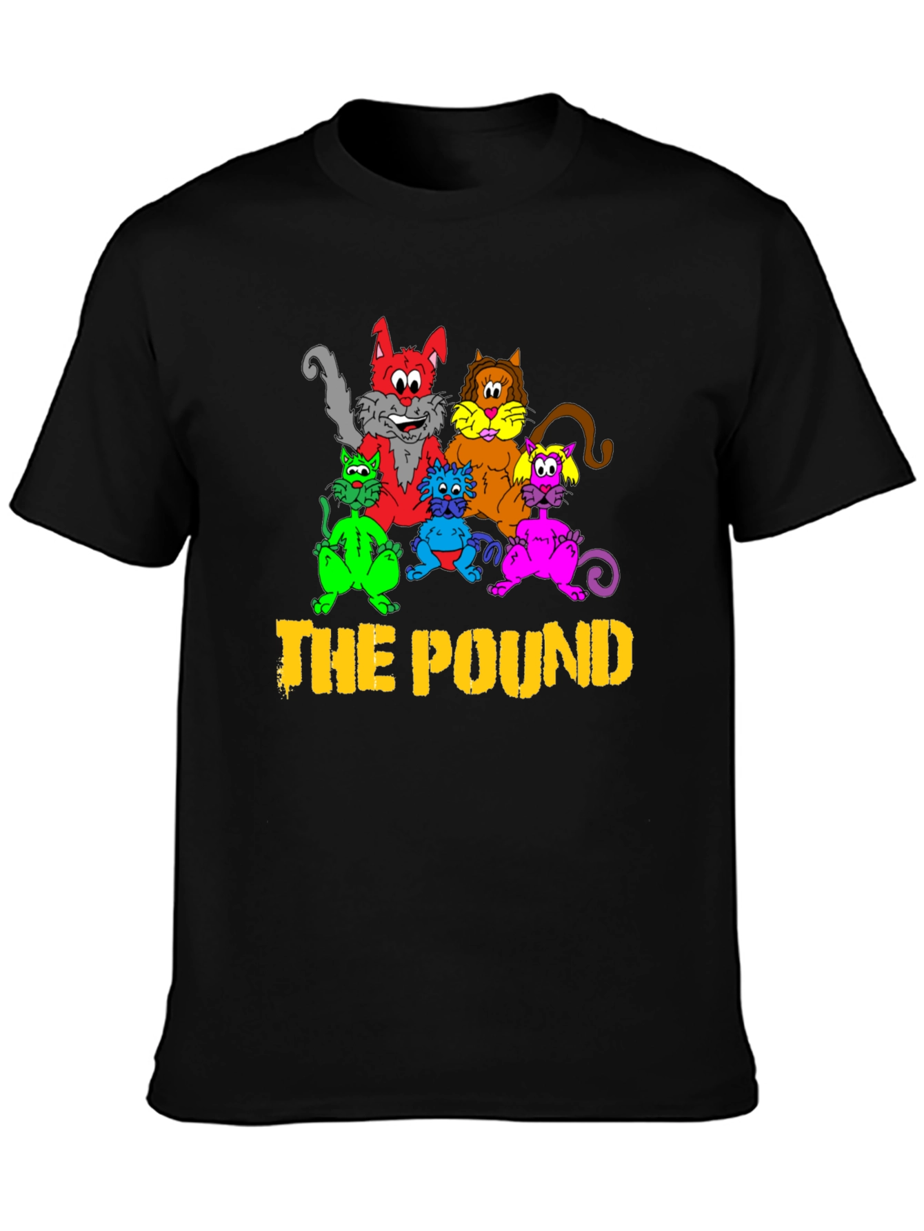The Pound Cats Graphic T-Shirt - Black