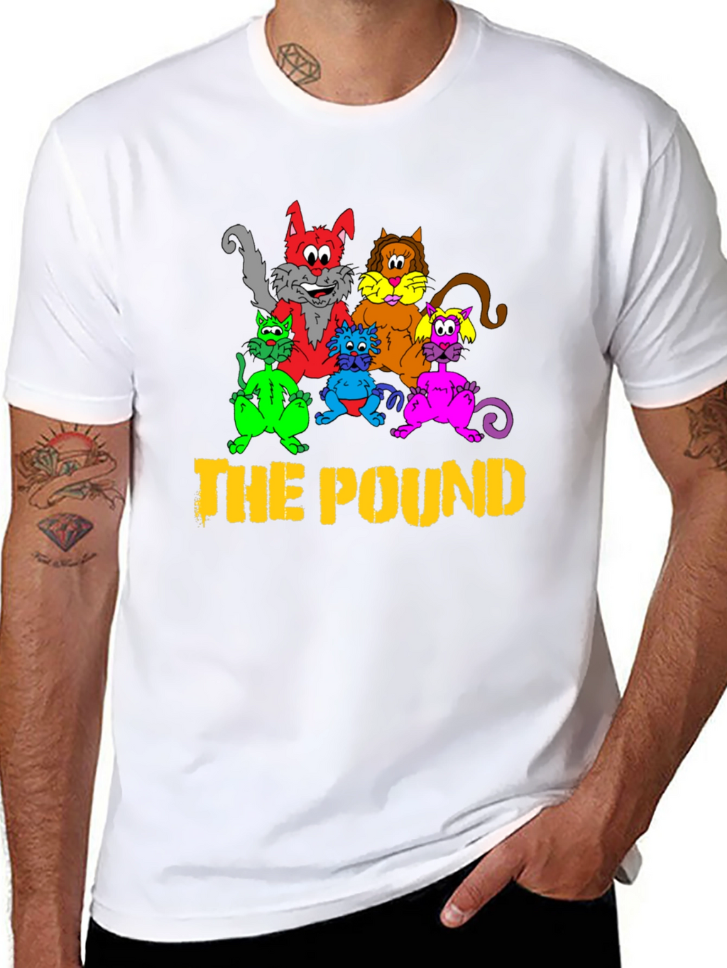 The Pound Cats Graphic T-Shirt - Black
