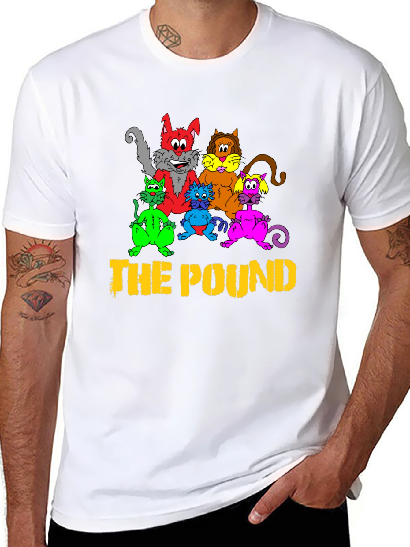 The Pound Cats Graphic T-Shirt - Black