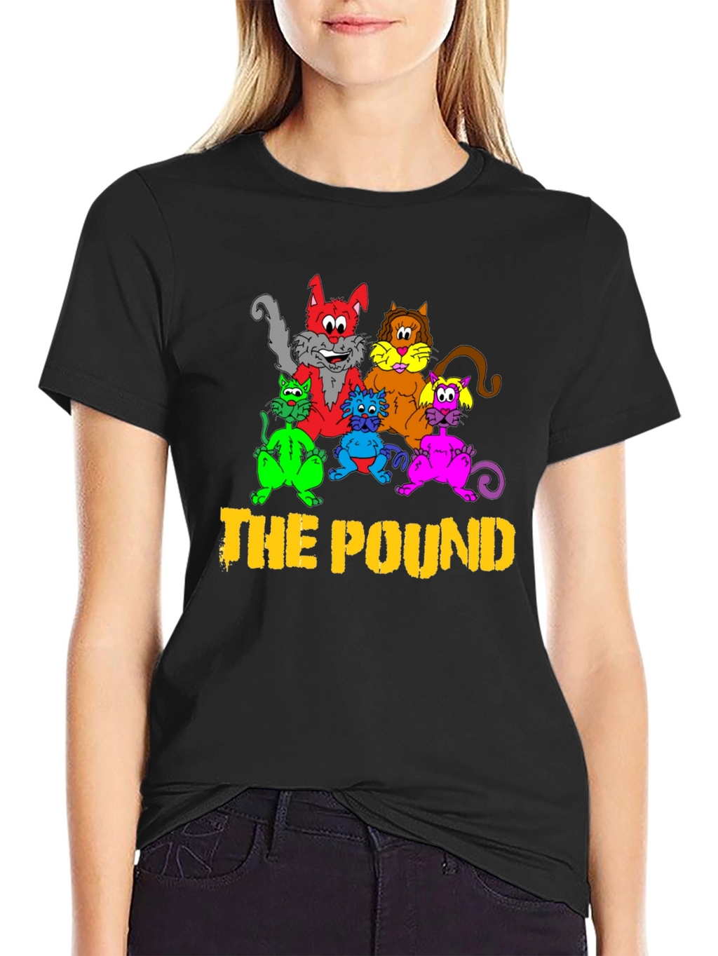 The Pound Cats Graphic T-Shirt - Black