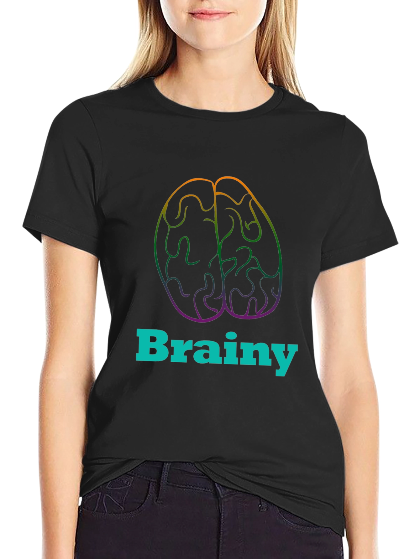 Brainy Tee - Colorful Brain Graphic T-Shirt