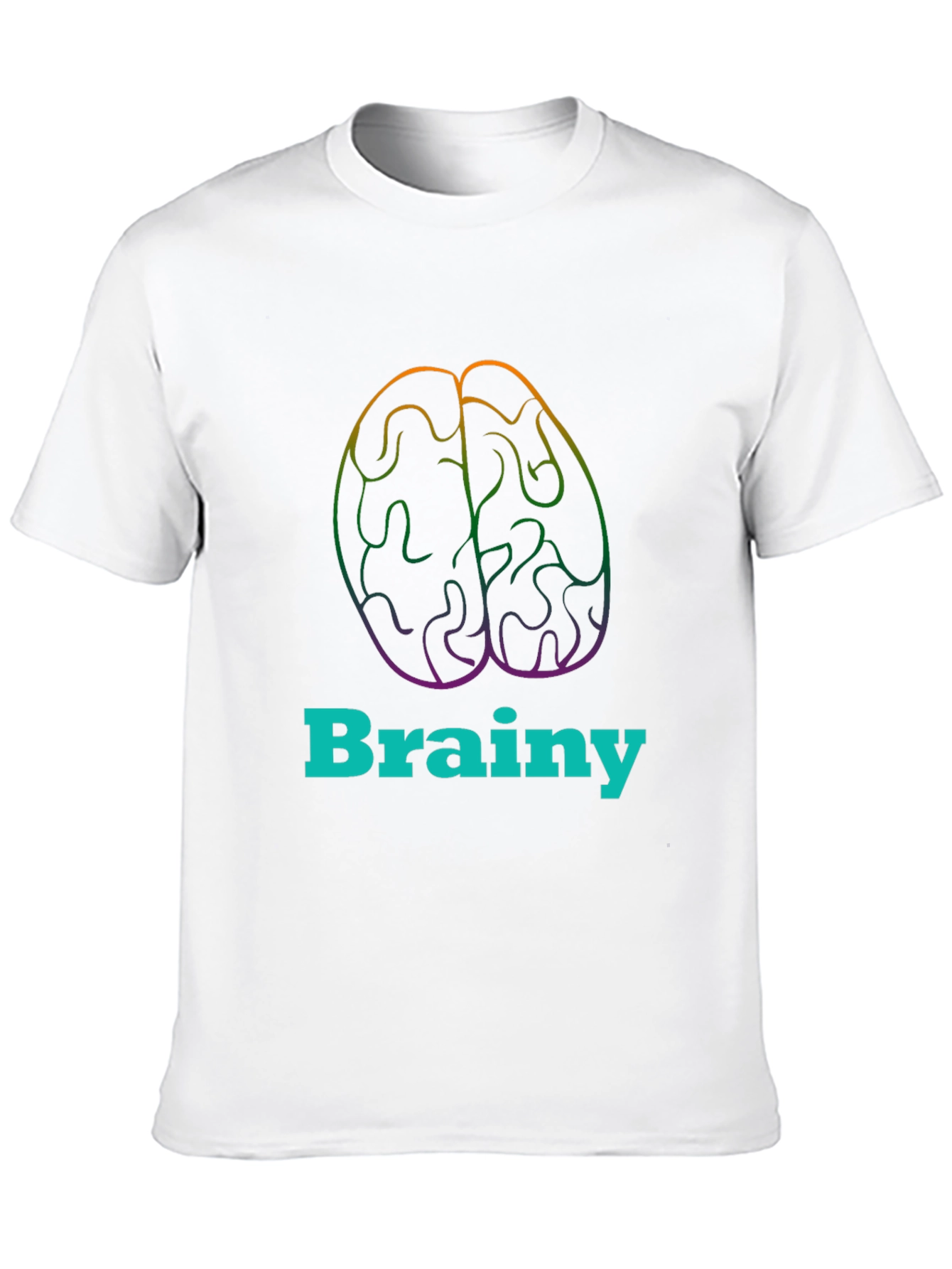 Brainy Tee - Colorful Brain Graphic T-Shirt