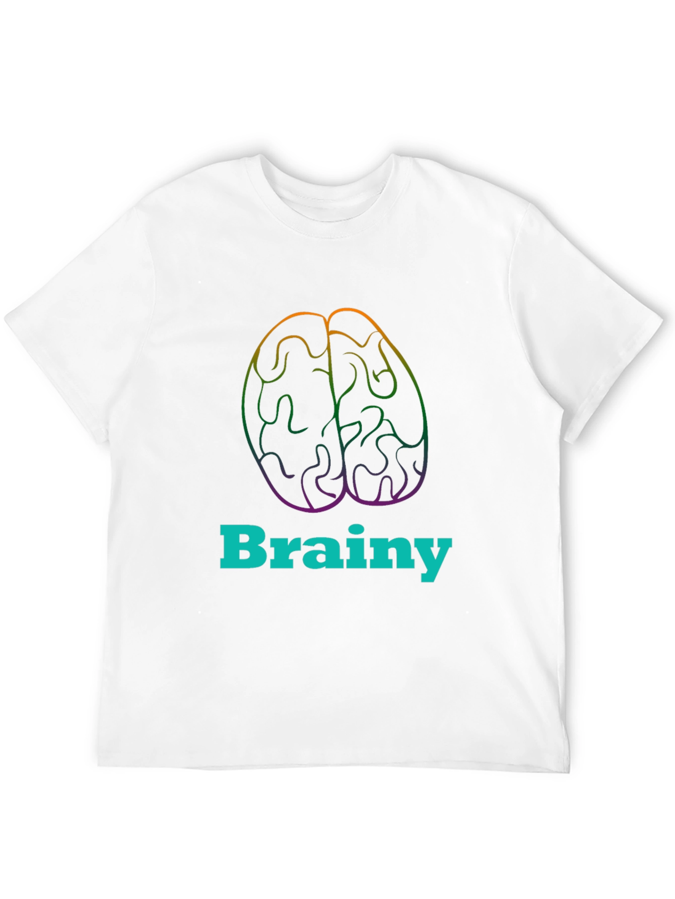 Brainy Tee - Colorful Brain Graphic T-Shirt