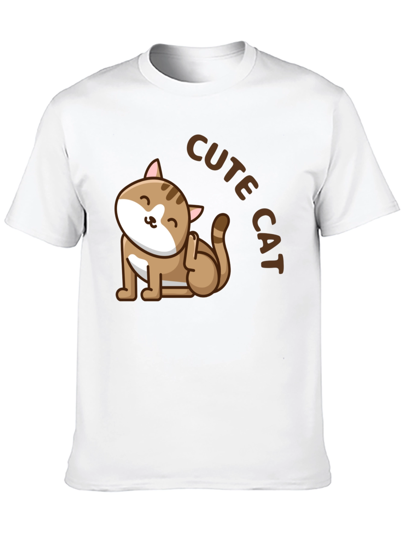 Cute Cat Graphic T-Shirt - Unisex Black Tee