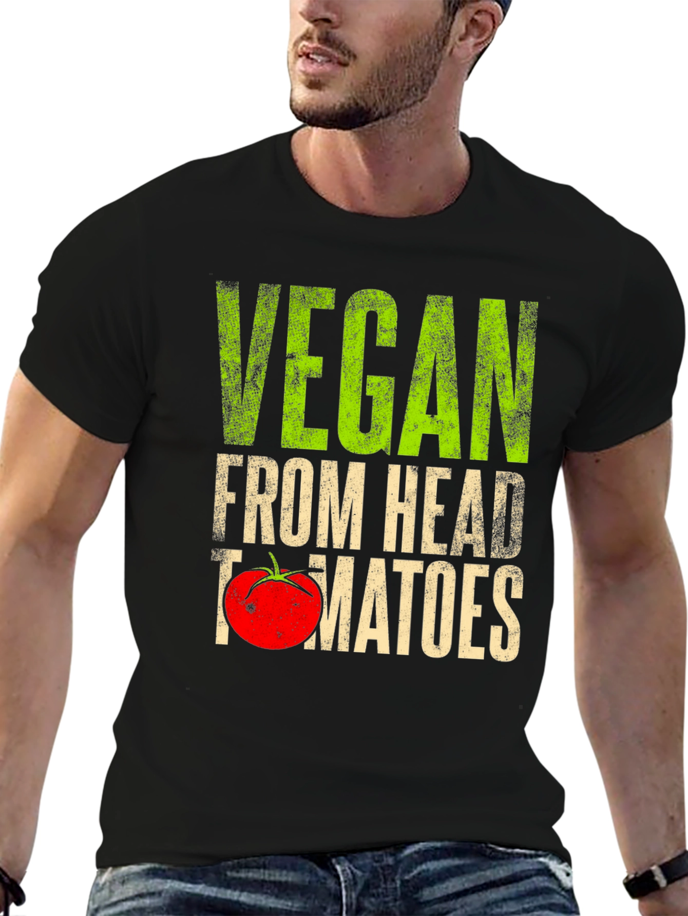 Vegan From Head Tomatoes Graphic T-Shirt