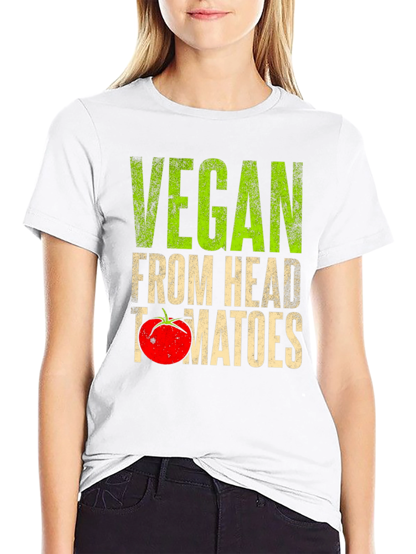 Vegan From Head Tomatoes Graphic T-Shirt
