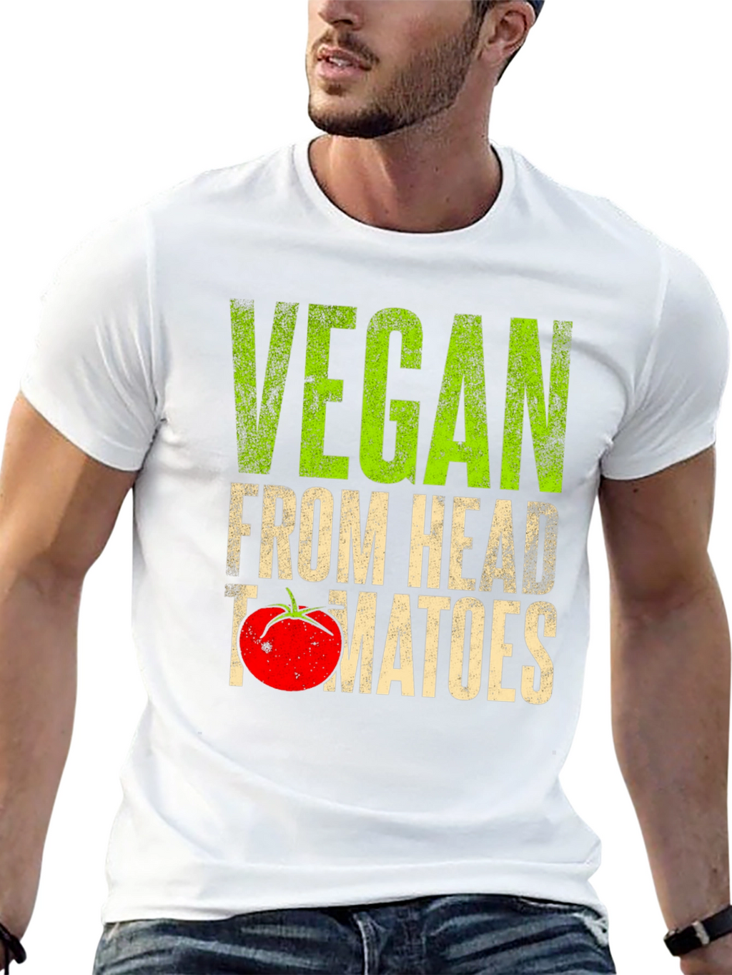 Vegan From Head Tomatoes Graphic T-Shirt