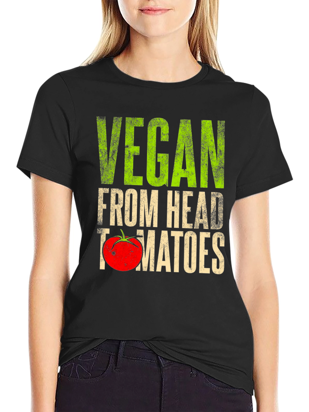 Vegan From Head Tomatoes Graphic T-Shirt