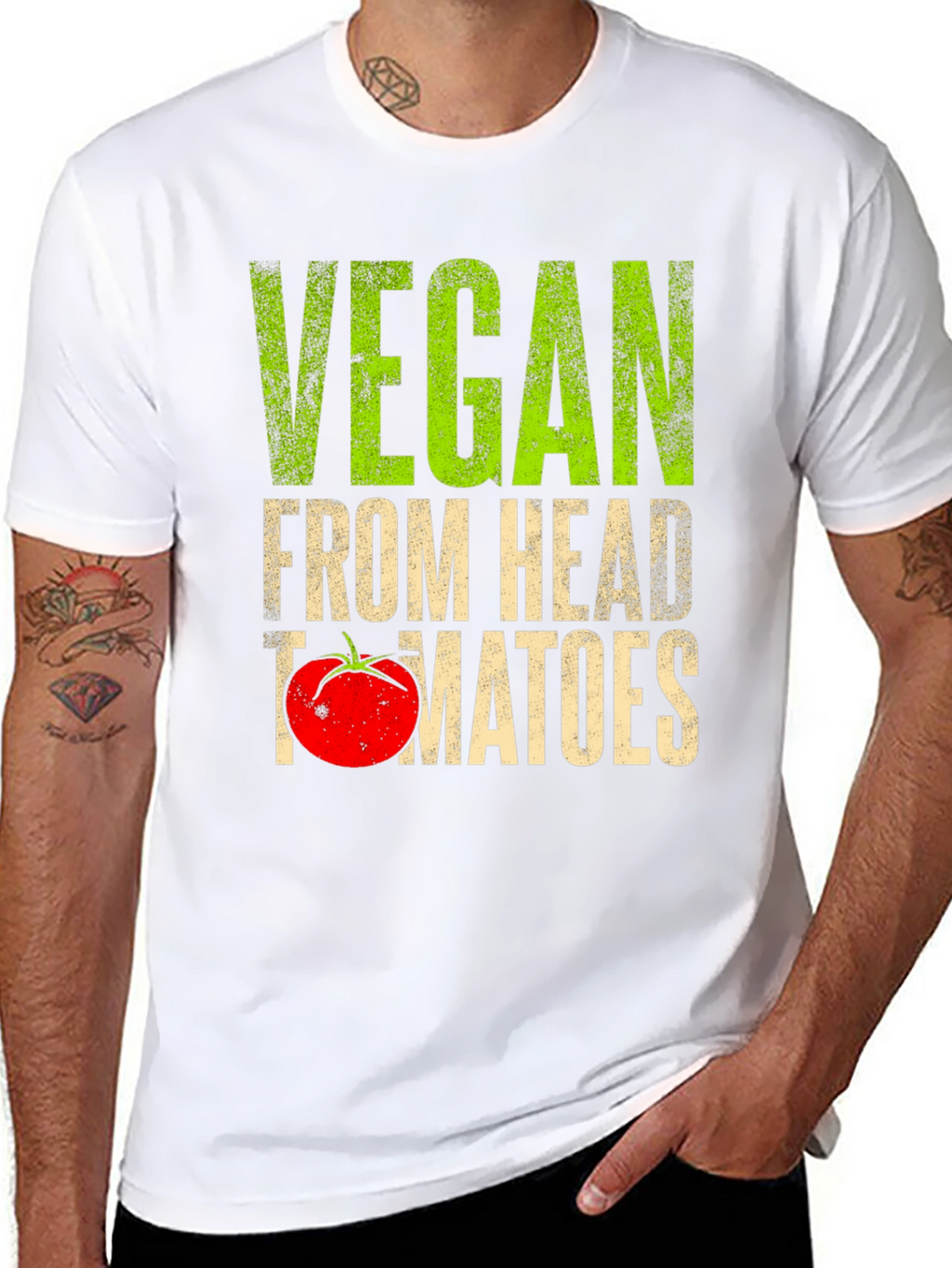 Vegan From Head Tomatoes Graphic T-Shirt