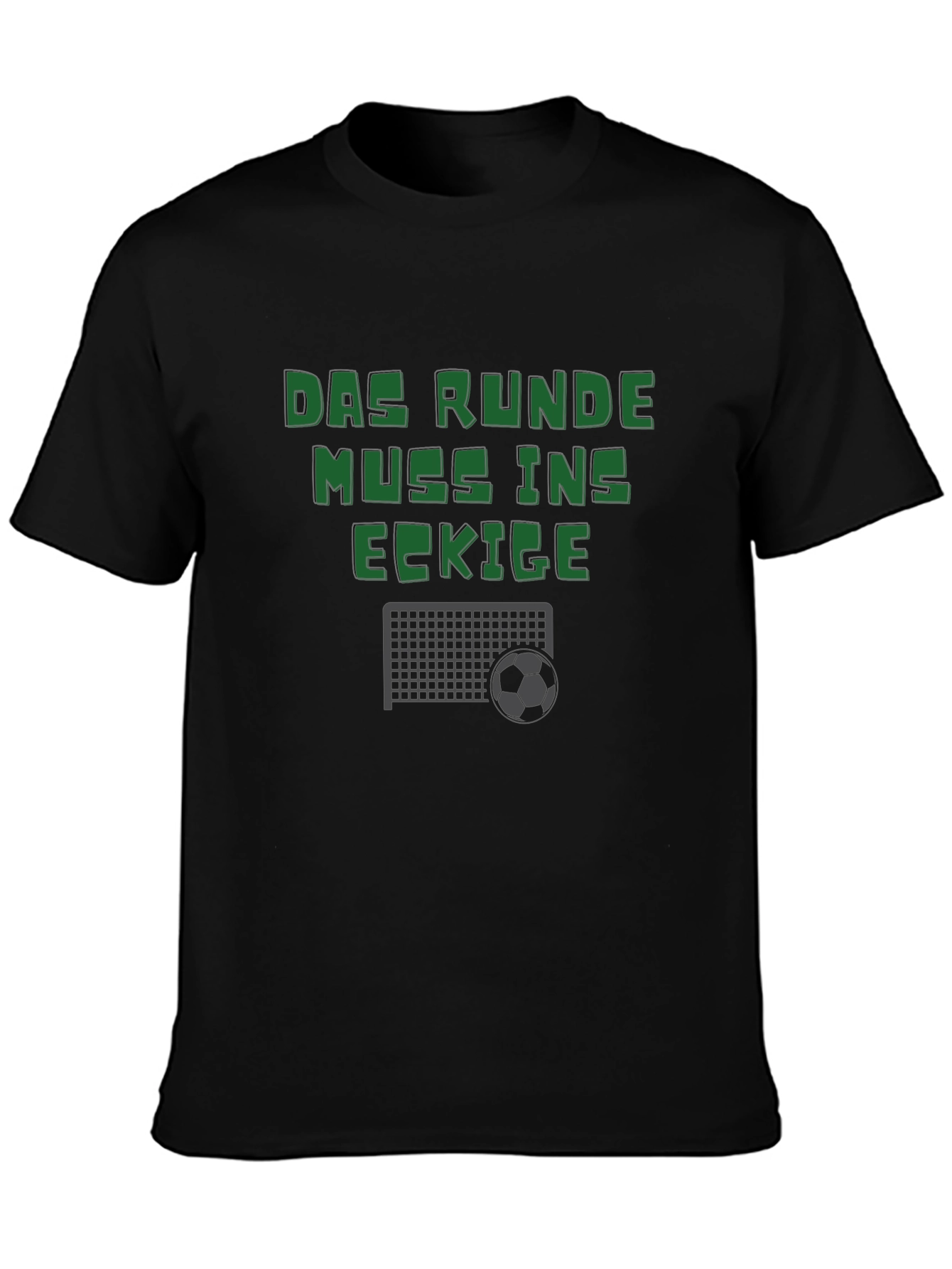 Das Runde Muss Ins Eckige T-Shirt - Soccer Football Tee