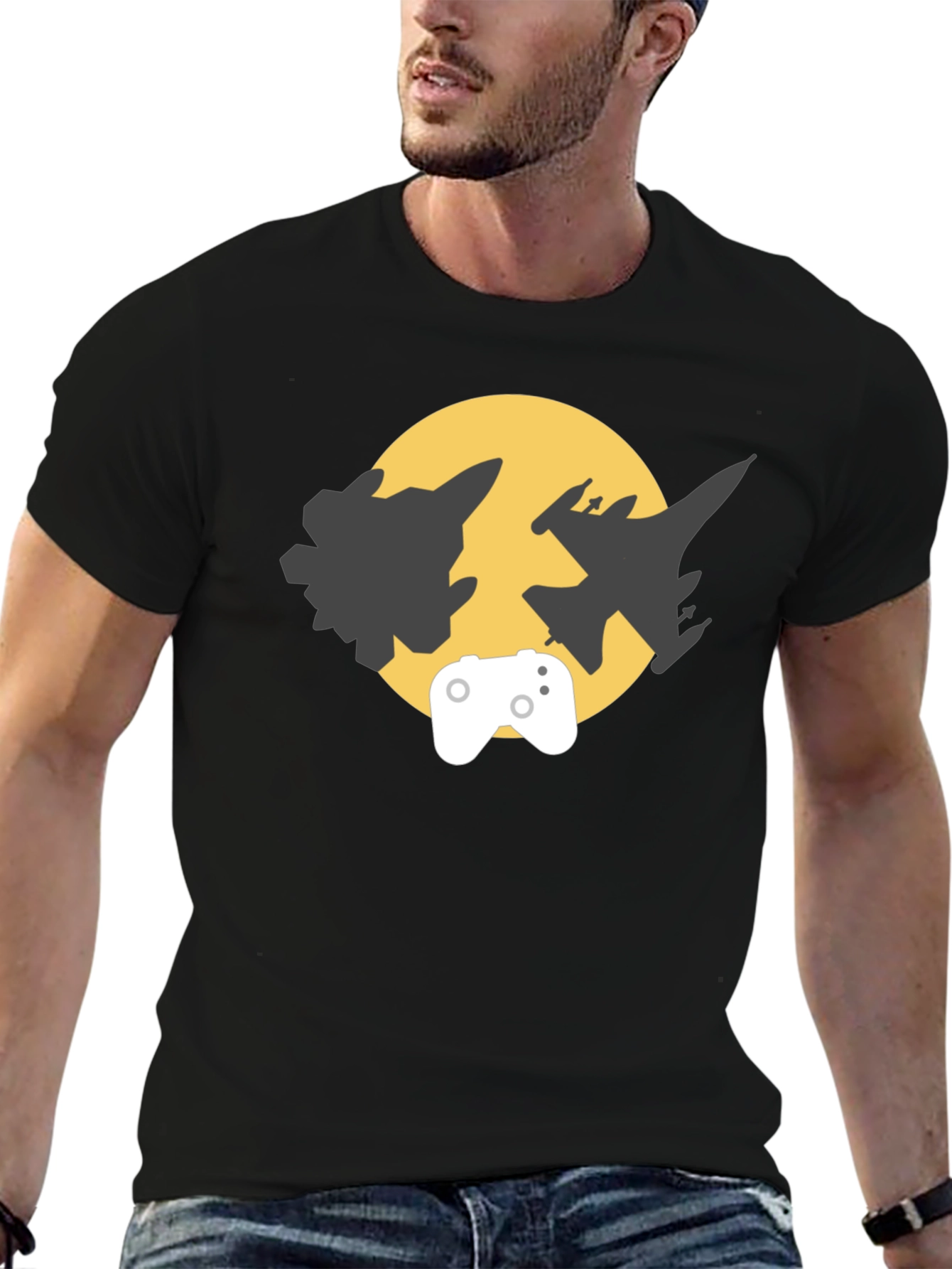 Gaming Jets Black T-Shirt