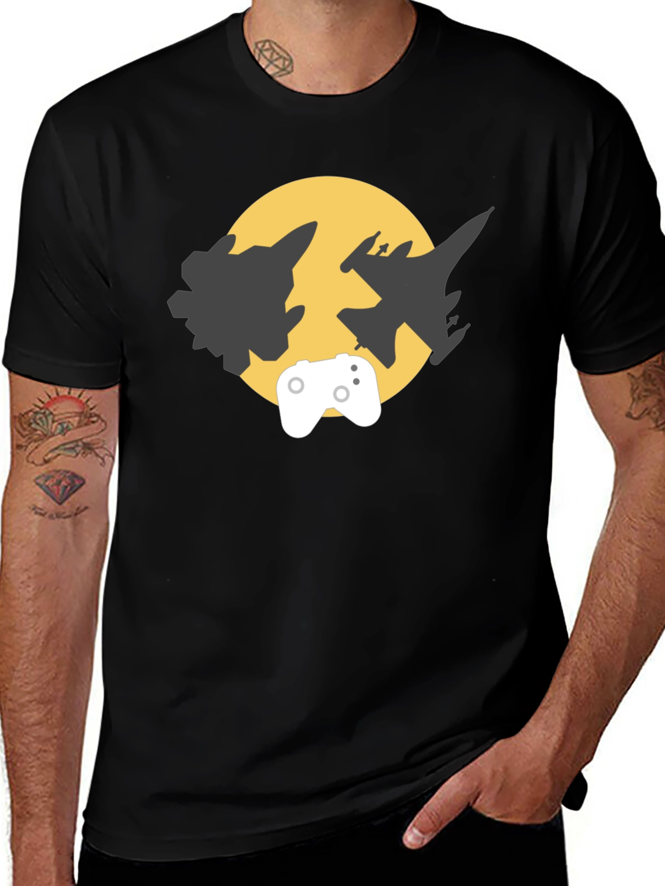 Gaming Jets Black T-Shirt