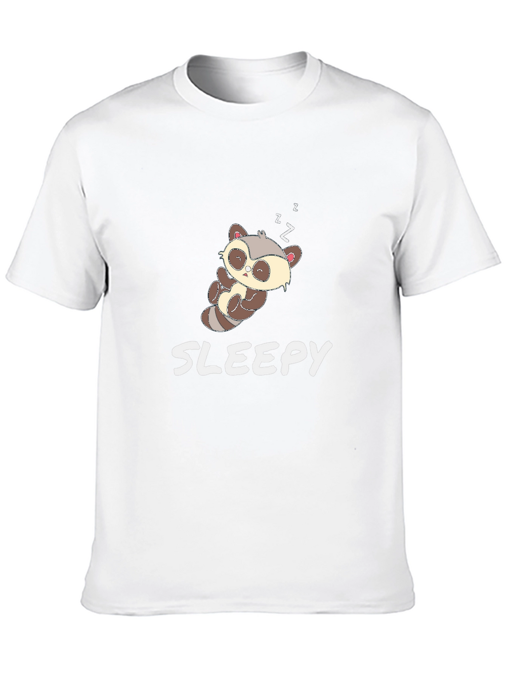 Cute Sloth Sleepy Black T-Shirt
