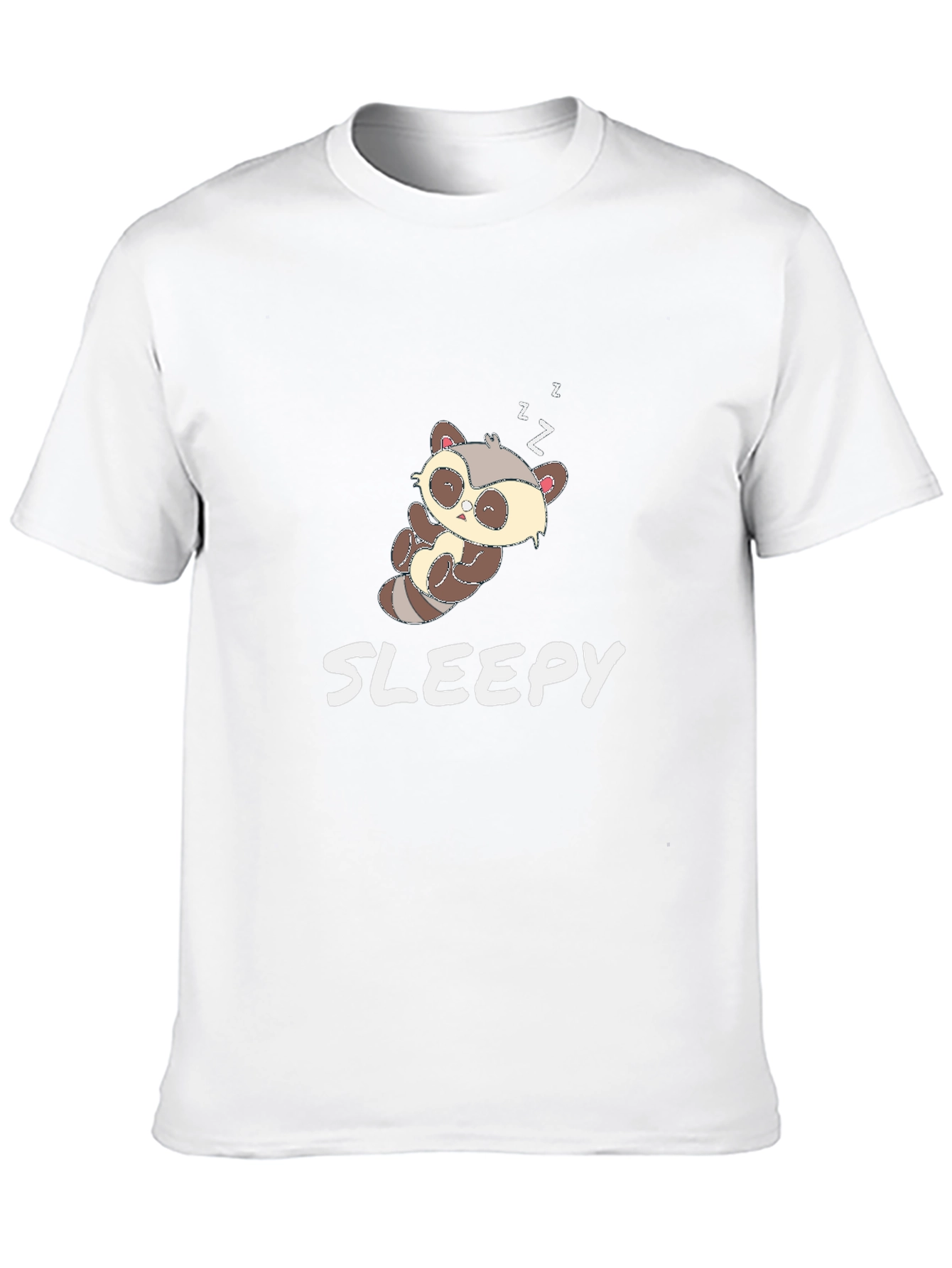 Cute Sloth Sleepy Black T-Shirt