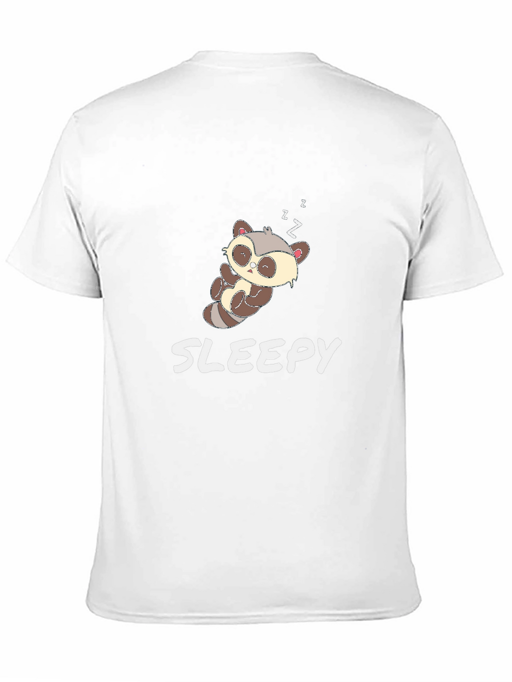 Cute Sloth Sleepy Black T-Shirt