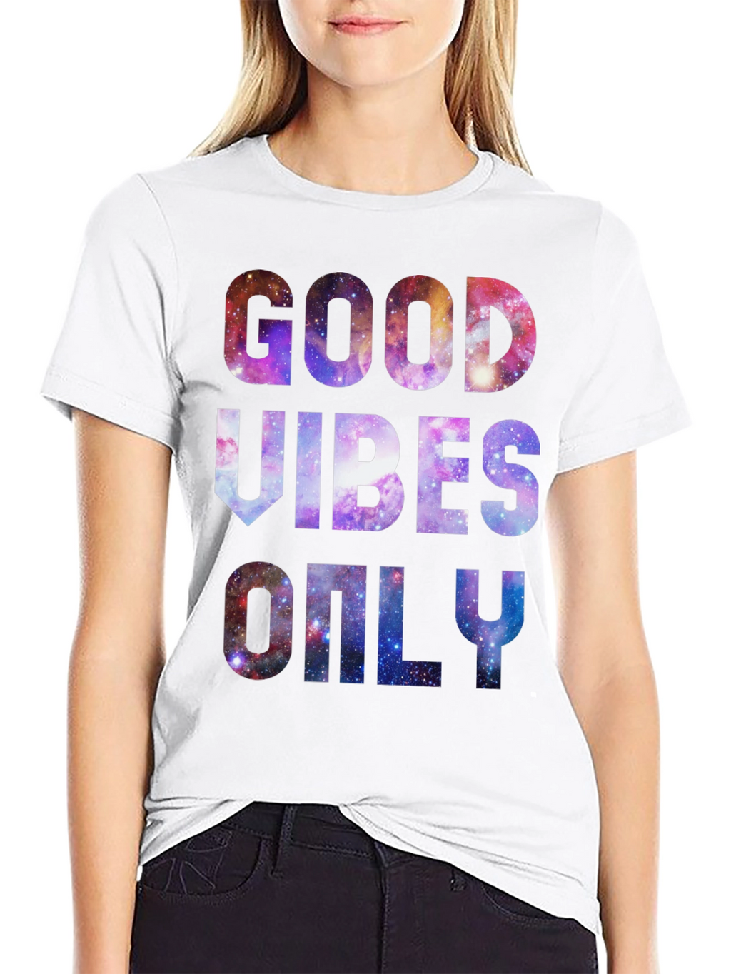 Good Vibes Only Galaxy T-Shirt