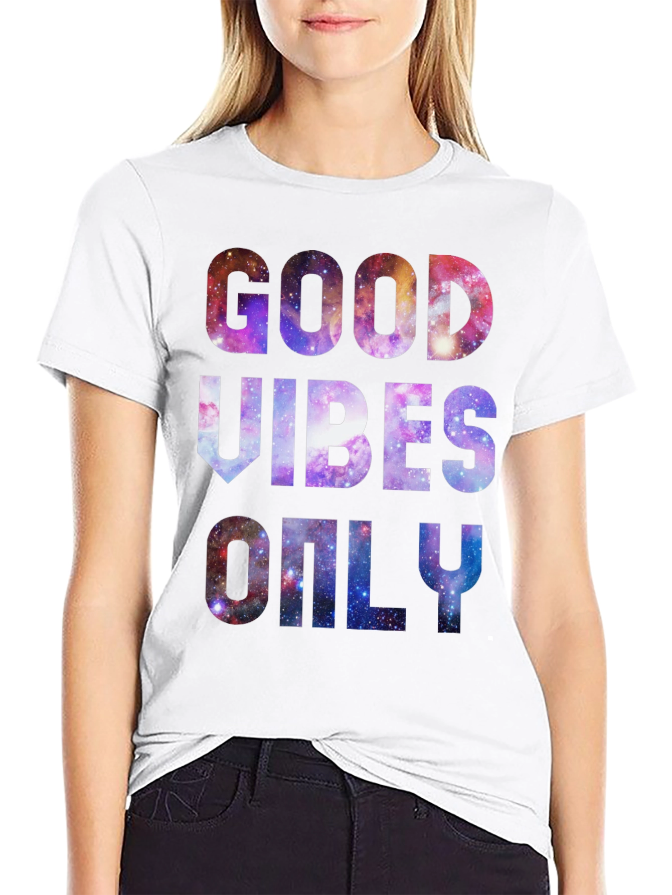 Good Vibes Only Galaxy T-Shirt