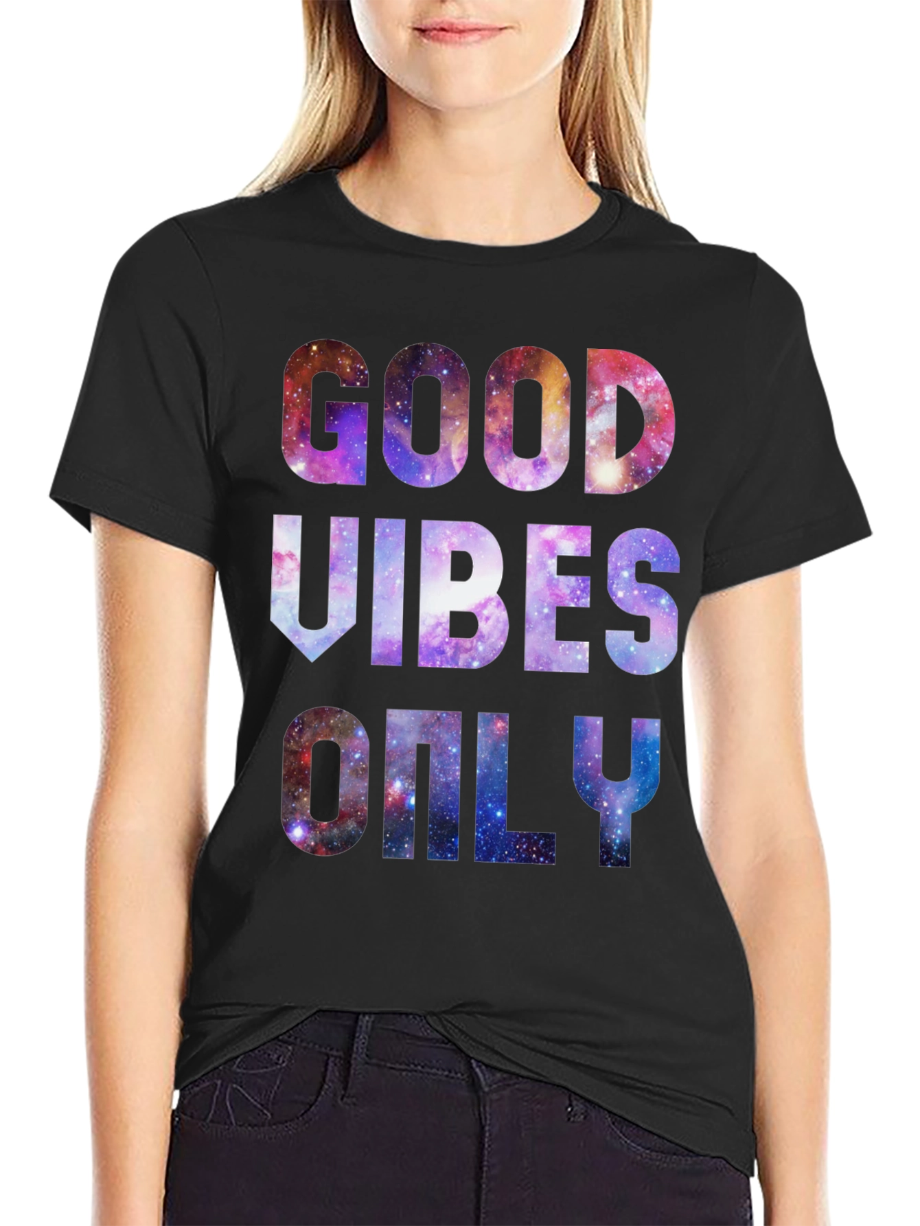 Good Vibes Only Galaxy T-Shirt