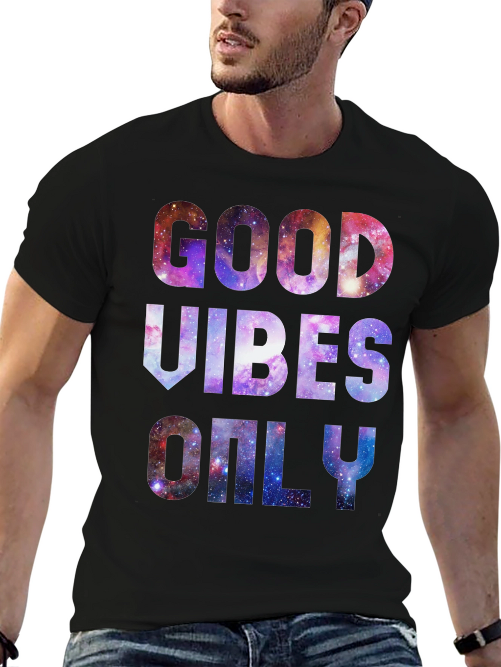 Good Vibes Only Galaxy T-Shirt