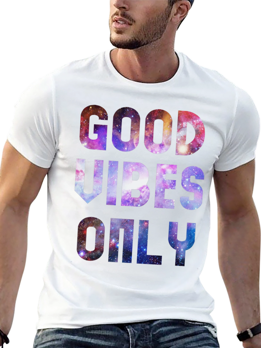 Good Vibes Only Galaxy T-Shirt