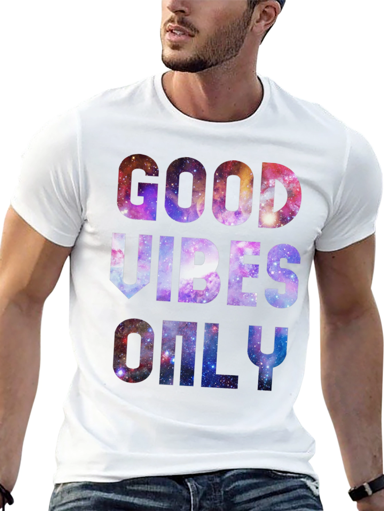 Good Vibes Only Galaxy T-Shirt