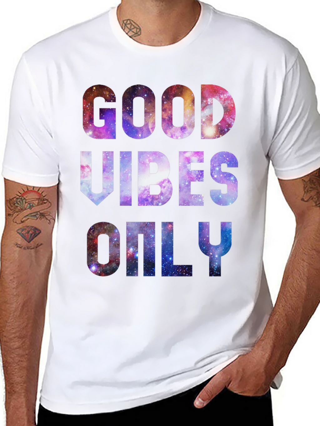 Good Vibes Only Galaxy T-Shirt